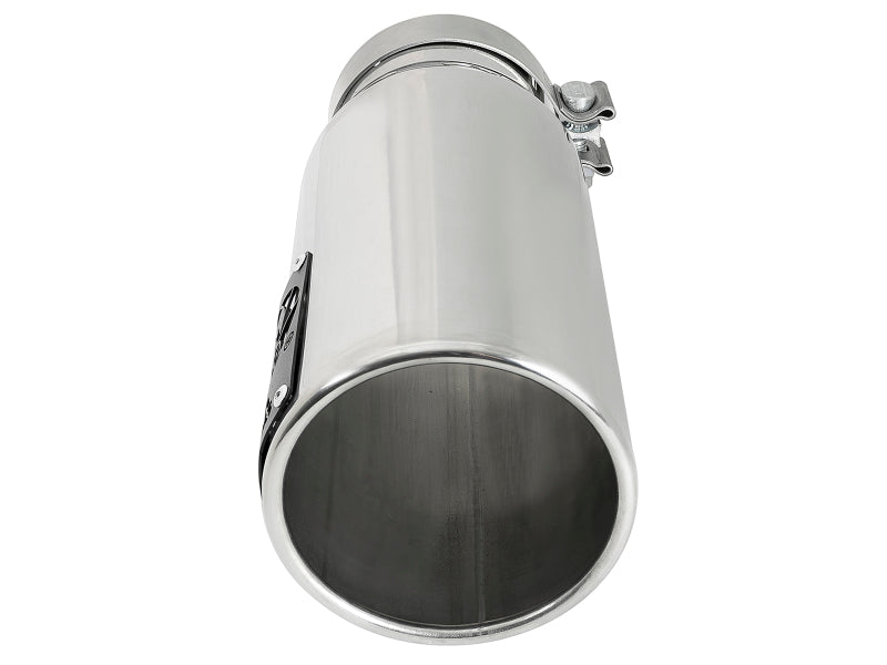 aFe Saturn 4S Stainless Steel Intercooled Exhaust Tip - Polished 4 in Inlet x 5 in Outlet x 12 in Length