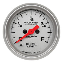 Load image into Gallery viewer, AutoMeter Ultra-Lite 52mm Digital Fuel Level Gauge - Programmable 0-280 Ohm Range for Automotive Applications