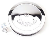 Edelbrock Part #1221 Triple Chrome Round Air Cleaner for 5-1/8