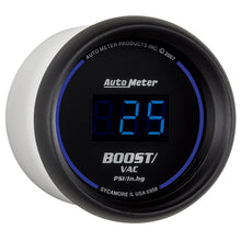 Load image into Gallery viewer, AutoMeter Cobalt Digital 52.4mm Black Vacuum and Boost Gauge Part Number ATM6959