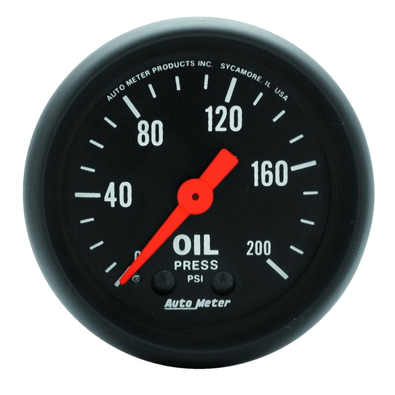AutoMeter Z Series 52mm Mechanical Oil Pressure Gauge 0-200 PSI