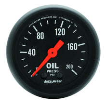 Load image into Gallery viewer, AutoMeter Z Series 52mm Mechanical Oil Pressure Gauge 0-200 PSI