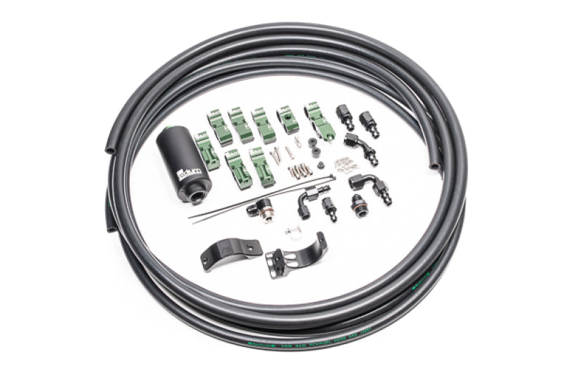 Radium Engineering Early Nissan Fuel Hanger Plumbing Kit with 10 Micron Stainless Mesh Filter – Part Number rad20-0703-03