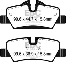 Load image into Gallery viewer, EBC Yellowstuff Rear Brake Pads for Mini Cooper 2014-2018 * High-Performance Street and Track Use