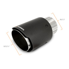 Load image into Gallery viewer, Mishimoto Carbon Fiber Muffler Tip 3-inch Inlet, 4-inch Outlet, Polished Finish