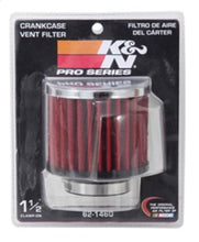 Load image into Gallery viewer, K&amp;N Engineering 62-1460 Chrome Finish Rubber Base Crankcase Vent Filter, 1.5-inch Flange