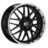 Enkei Lusso 20-Inch Alloy Wheel with Black Finish and Machine Lip - Part No. ENK469-285-6540BK