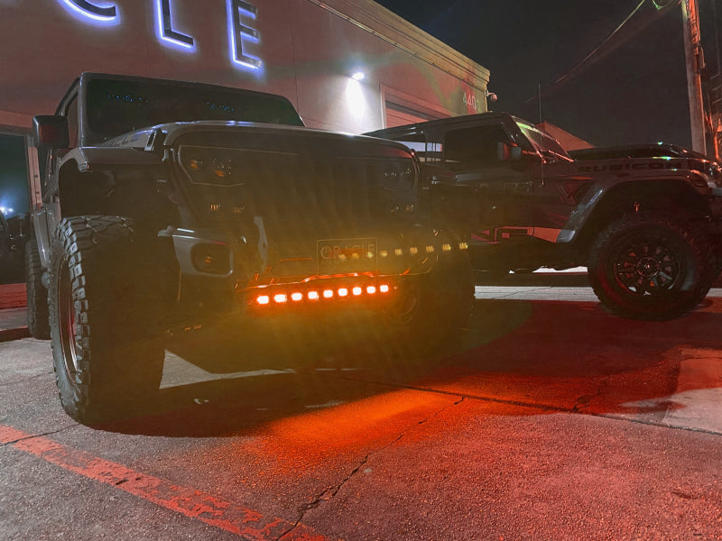 ORACLE Lighting Jeep Wrangler JL & Gladiator JT Skid Plate with Integrated LED Lighting – Amber Lens