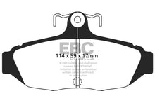 Load image into Gallery viewer, EBC DP41172R Yellowstuff Rear Brake Pads for 1987-1993 Ford Mustang and Mercury Cougar
