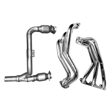 Load image into Gallery viewer, BBK 07-11 Jeep Wrangler 3.8 V6 Long Tube Exhaust Headers with Y Pipe and Catalytic Converters - 1-5/8 inch Silver Ceramic Finish