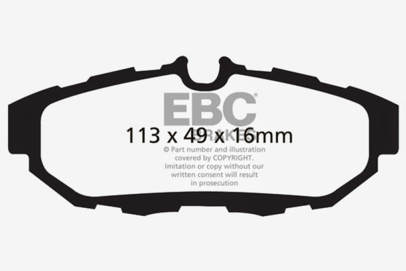 EBC Redstuff Ceramic Low Dust Rear Brake Pads for Ford Mustang 2010-2013