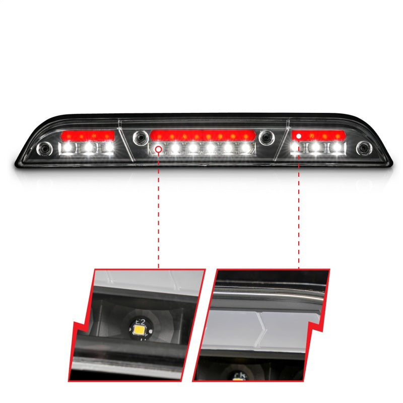 ANZO 15-20 Ford F-250 & F-550 LED Third Brake Light Assembly with Clear Lens and Black Housing