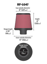 Load image into Gallery viewer, K&amp;N RF-1047 Universal Air Filter with Carbon Fiber Top for Mitsubishi Lancer
