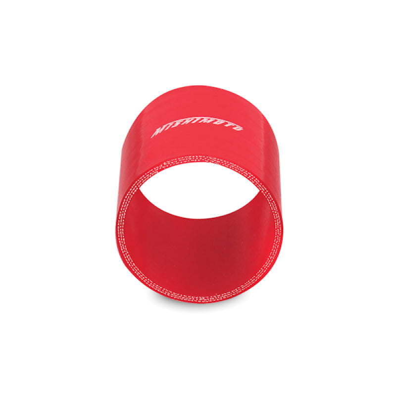 Mishimoto 2.5 Inch Straight Silicone Coupler - Universal Fit, High-Heat Resistance, Red