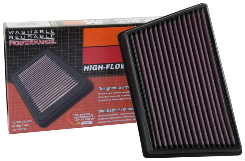K&N Engineering Part 33-3073 High-Flow Reusable Air Filter for 2018-2020 Jaguar E-Pace and Land Rover Discovery Sport 2.0L Diesel