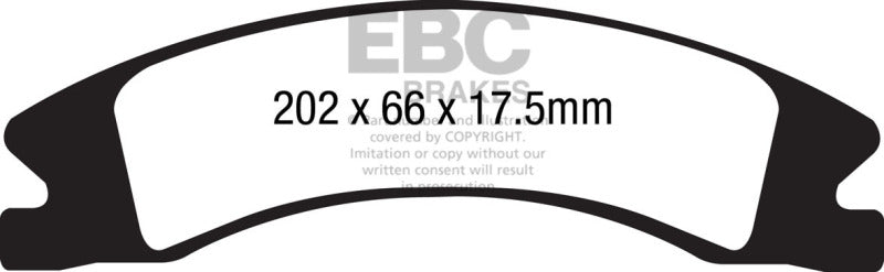 EBC Yellowstuff Brake Pads for GMC Sierra 3500 HD and Chevrolet Silverado 3500 HD * Part Number EBCDP41885R