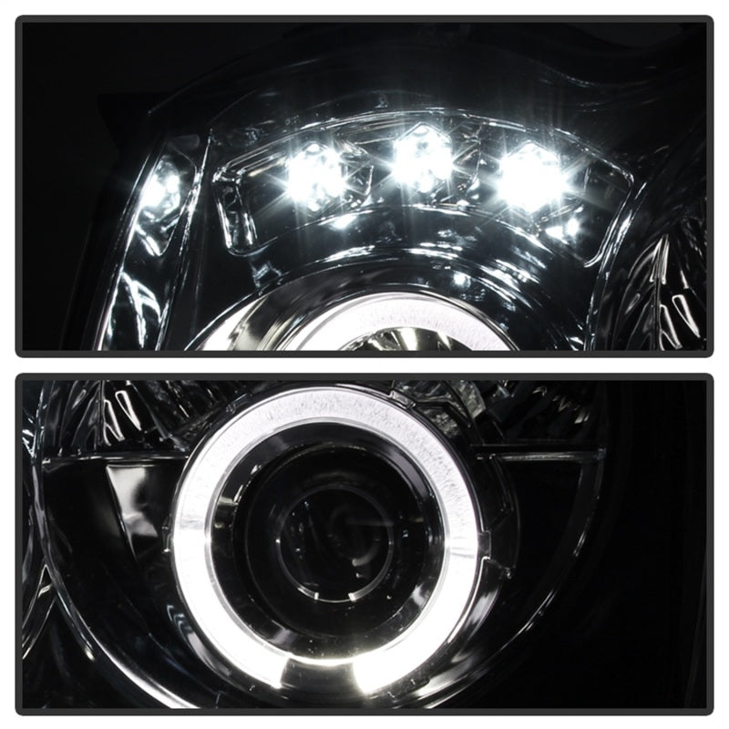 Spyder Jeep Grand Cherokee 2005-2008 LED Halo Projector Headlights with Chrome Finish * Part PRO-YD-JGC05-HL-C