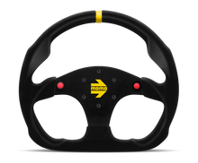 Load image into Gallery viewer, MOMO MOD30 320mm Black Suede Steering Wheel with Black Spokes and Stripe