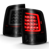 ANZO 2009-2018 Dodge Ram 1500 LED Tail Light Assembly with Smoke Lens and Black Housing