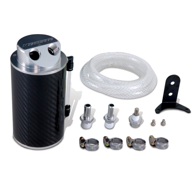 Mishimoto Carbon Fiber Oil Catch Can with 10mm Fittings - Protect Your Performance Engine Components