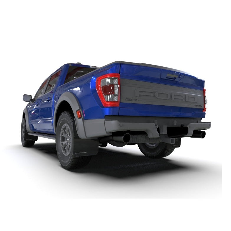 Rally Armor 21-25 Ford F-150 Raptor Gen 3 Black UR Mud Flap with Metallic Black Logo