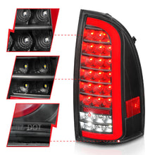 Load image into Gallery viewer, ANZO 05-15 Toyota Tacoma Full LED Tail Lights with Light Bar, Sequential Function, Black Housing, Clear Lens