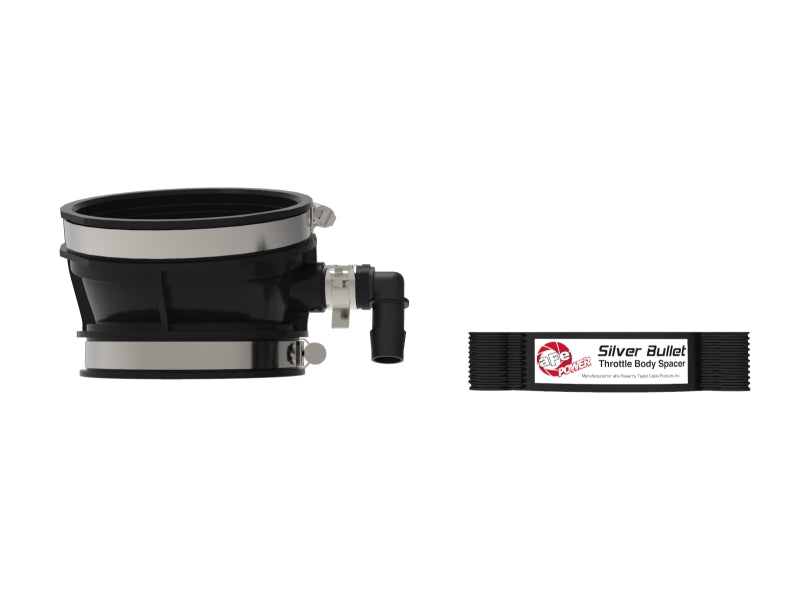 aFe Silver Bullet Aluminum Throttle Body Spacer for Chevrolet Corvette C8 (2020-2025) * Black Finish