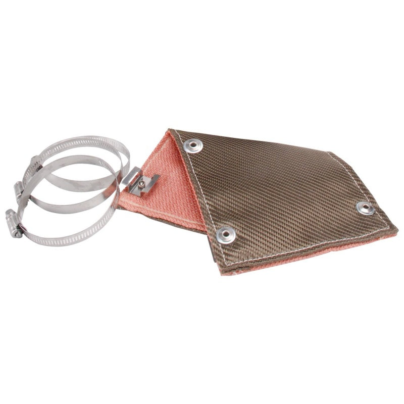 DEI Titanium Pipe Shield with Stainless Steel Clamps – 6x12 Inches for High-Temperature Exhaust Protection