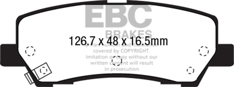 EBC DP33041C Redstuff Ceramic Rear Brake Pads for 2015–2016 Ford Mustang