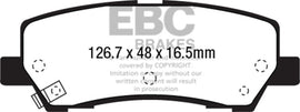 EBC DP33041C Redstuff Ceramic Rear Brake Pads for 2015–2016 Ford Mustang