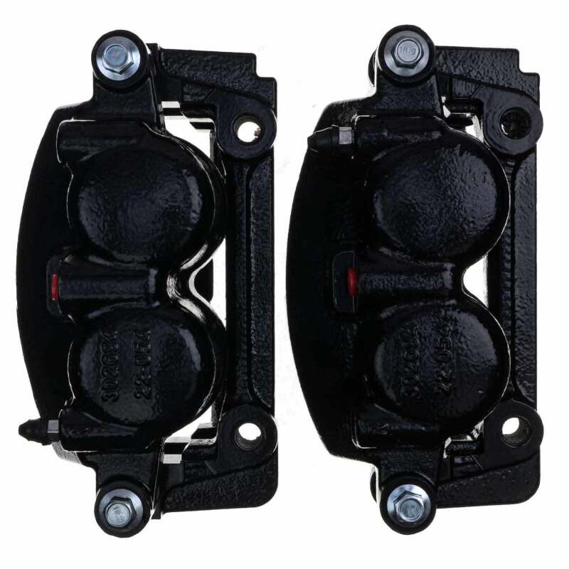 PowerStop PSB S4974BLK Powder Coated Brake Calipers for Ford F-150 (Pair with Brackets)