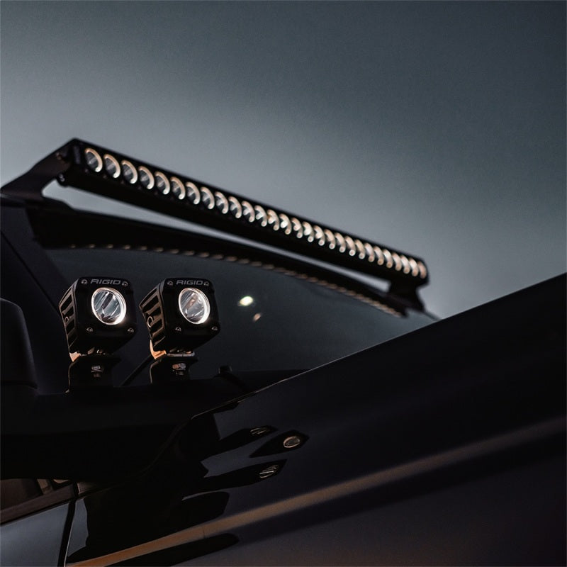 Rigid Industries Revolve 50-inch LED Light Bar with Amber Trim Ring for Automotive Use