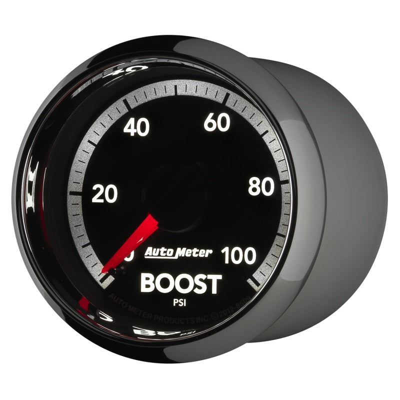 AutoMeter Gen4 Dodge Factory Match 52.4mm Mechanical Boost Gauge — 0-100 PSI for Ram 1500 and 2500