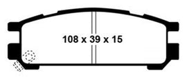 EBC Yellowstuff Rear Brake Pads for Subaru Impreza and Legacy - Part Number ebcDP4821R