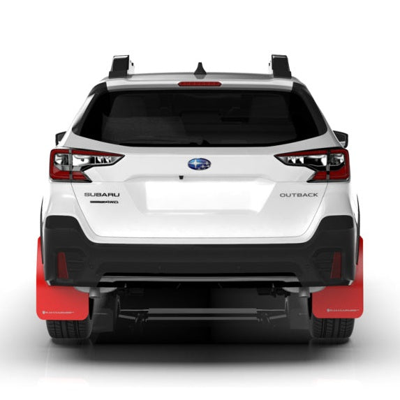Rally Armor UR Series Mud Flaps for Subaru Outback (Part Number: ralMF66-UR-RD/WH)