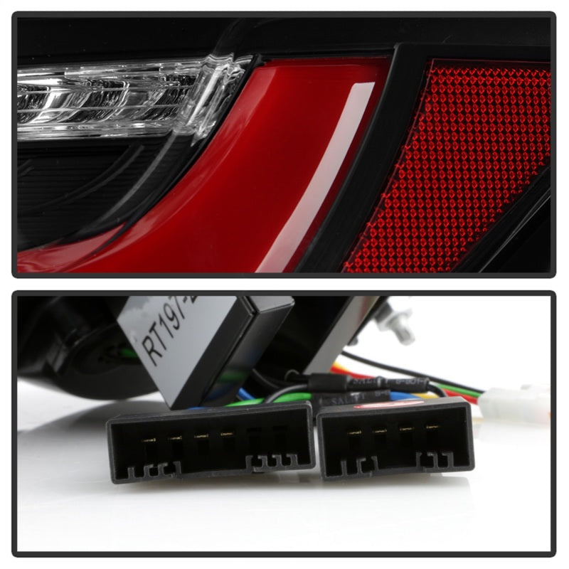 Spyder BMW 3 Series F30 Full LED Tail Lights with Sequential Turn Signal and Red Light Bar - Black (2012-2018)
