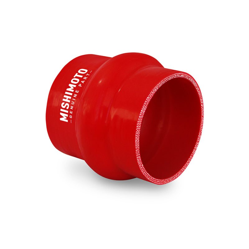 Mishimoto 3-inch Silicone Hump Hose Coupler - Red for Automotive Intake and Intercooler Piping