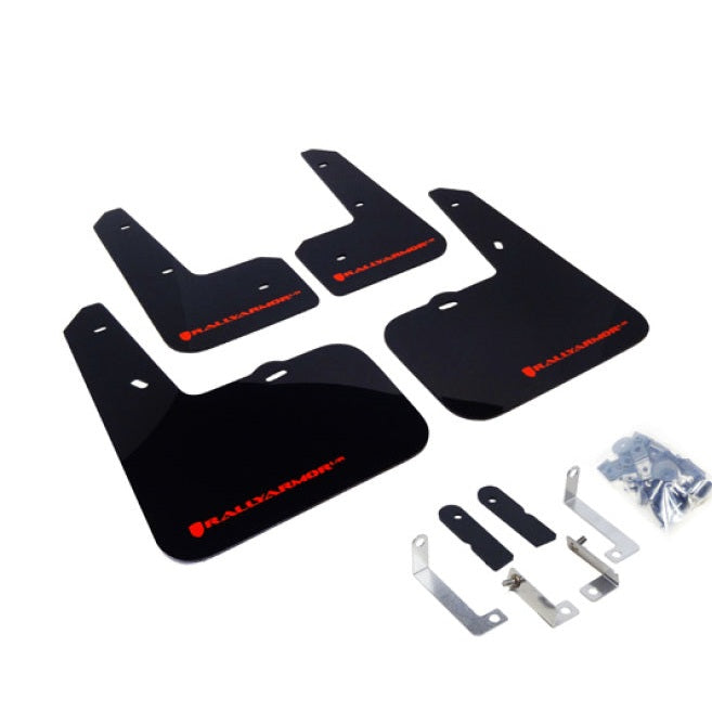 Rally Armor UR Series Mud Flaps for Hyundai Veloster (2012-2017) – Premium Black with Red Logo