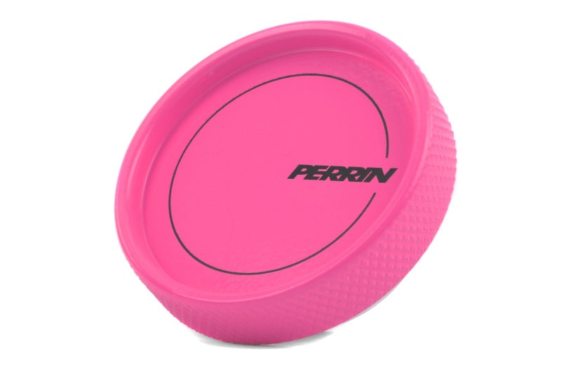 Perrin Performance Hyper Pink Oil Fill Cap for Subaru Impreza, WRX, STI, Crosstrek, BRZ, FR-S, and GR86 (Part No. PSP-ENG-711HP)