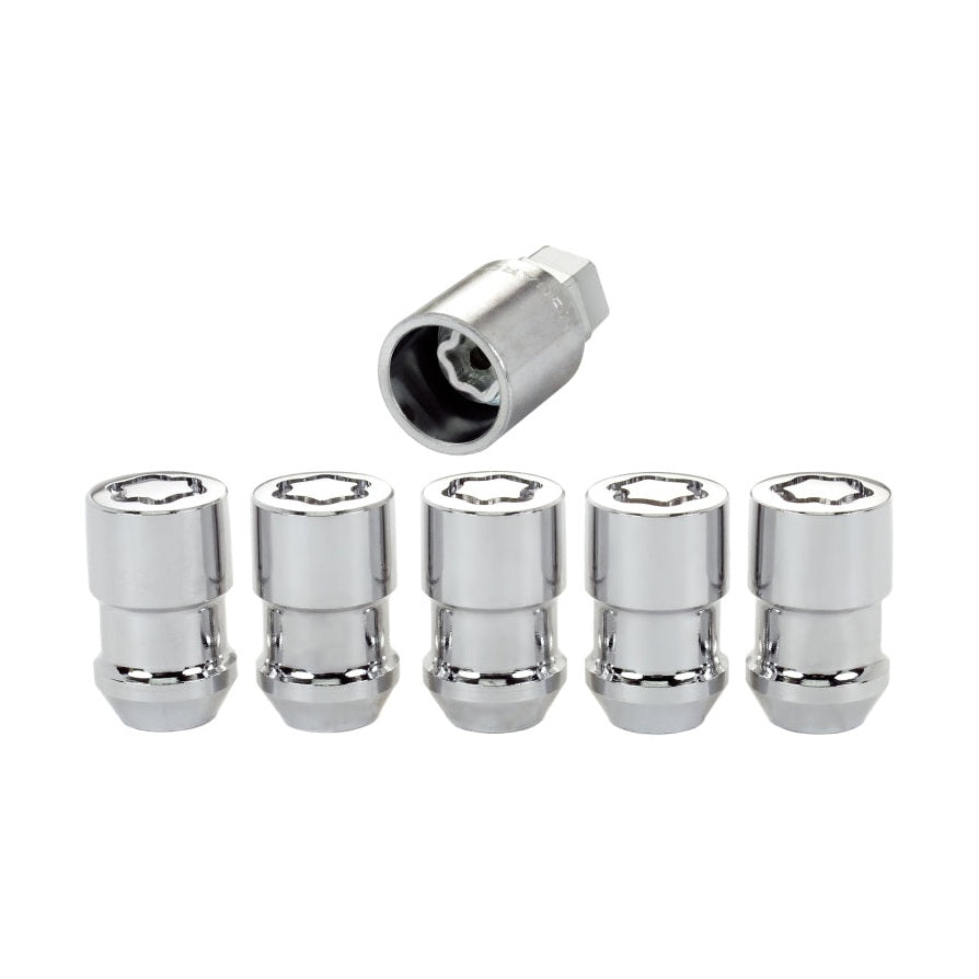 McGard Chrome Cone Seat Wheel Lock Nut Set - 5 Pack for Ford Bronco II with 1/2-20 Thread