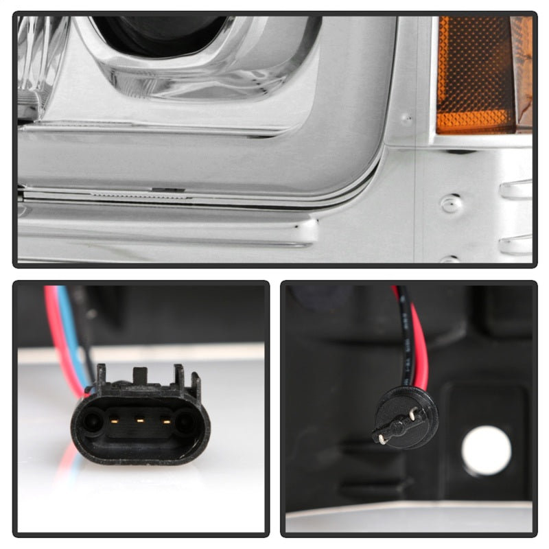 Spyder Platinum Series LED Tail Lights for Ford F-250 F-350 Super Duty 2005-2007 - Chrome Finish