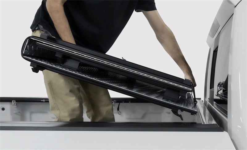 Access LOMAX Tri-Fold Hard Tonneau Cover for 2019 Chevrolet Silverado 1500 and GMC Sierra 1500 with 6' 6" Bed