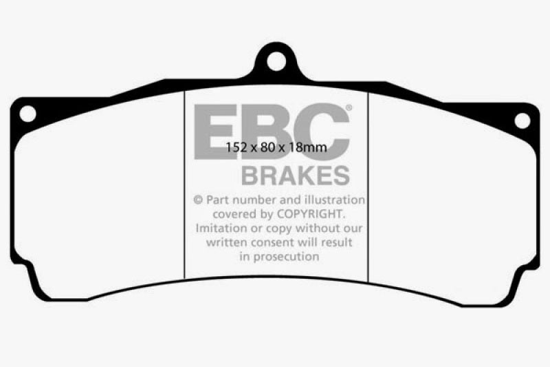 EBC Brakes Redstuff Ceramic Brake Pads Part Number EBCDP3006C for High-Performance Street Driving
