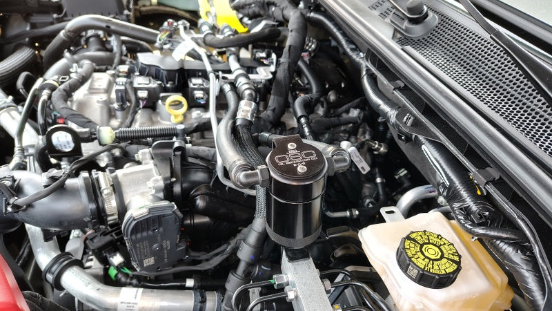 J&L JLT3059P-B Oil Separator 3.0 PCV Side, Black Anodized for Ford Bronco and Ranger 2.3L EcoBoost