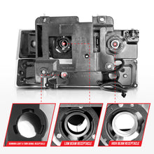 Load image into Gallery viewer, ANZO 88-98 Chevrolet C1500 Crystal Headlight Set with Light Bar, Black Housing, Clear Lens - Pair