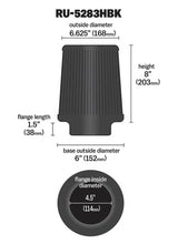 Load image into Gallery viewer, K&amp;N Engineering Part RU-5283HBK Universal Rubber Round Tapered Air Filter for Ford F-250 Super Duty