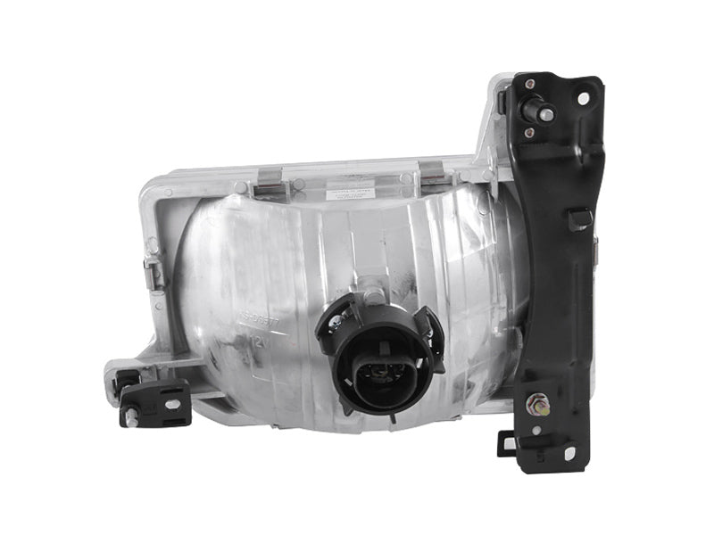 ANZO 1988-1989 Nissan Hardbody Crystal Headlights with Chrome Housing and Clear Lenses