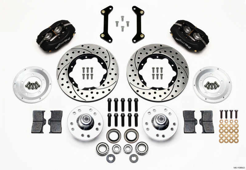 Wilwood Forged Dynalite Front Hub Kit 11-inch Drilled Disc for 1979-1981 GM G Body Vehicles