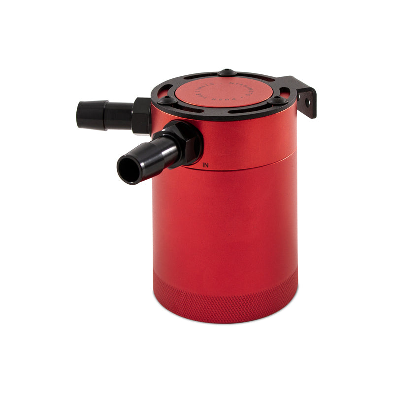 Mishimoto Compact Baffled Oil Catch Can with Two Ports - Red