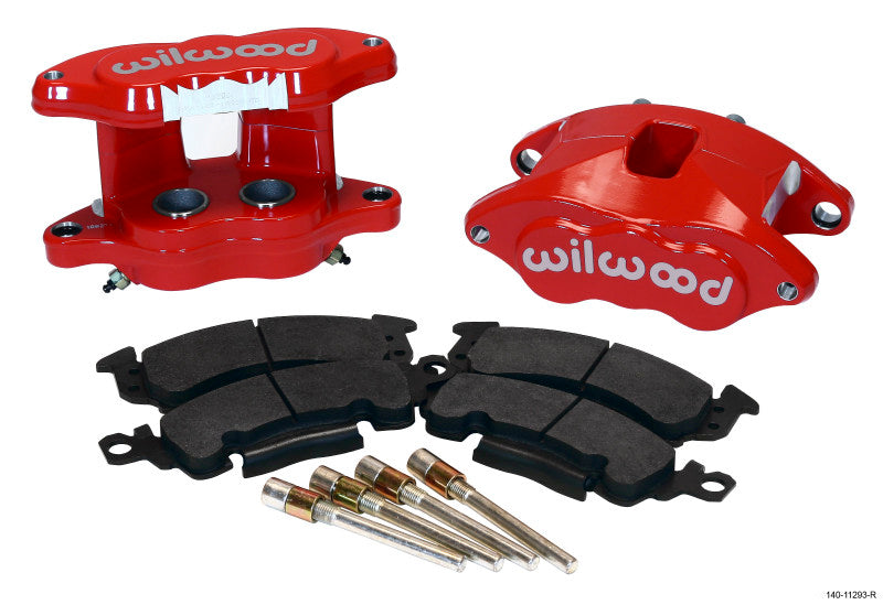 Wilwood D52 Rear Caliper Kit - Red with 1.25-inch Pistons and 1.04-inch Rotor for High-Performance Vehicles